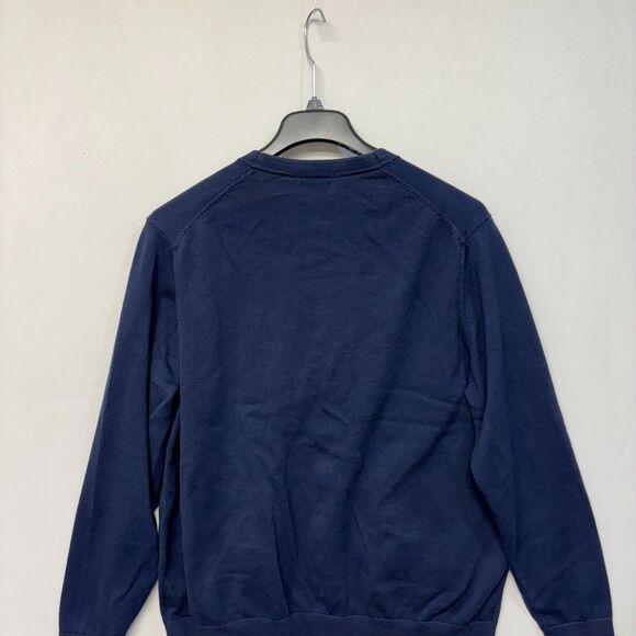 Lands' End Men Supima Cotton Cardigan Sweater Size XL X-Large Blue C052 -9 - Picture 12 of 14